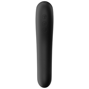 SATISFYER Dual Kiss Air Pulse & G-Spot Massager - Black