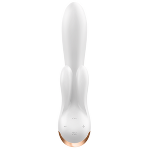 SATISFYER Double Flex Rabbit Vibrator (App Controlled) - White