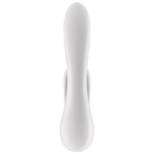 SATISFYER Double Flex Rabbit Vibrator (App Controlled) - White