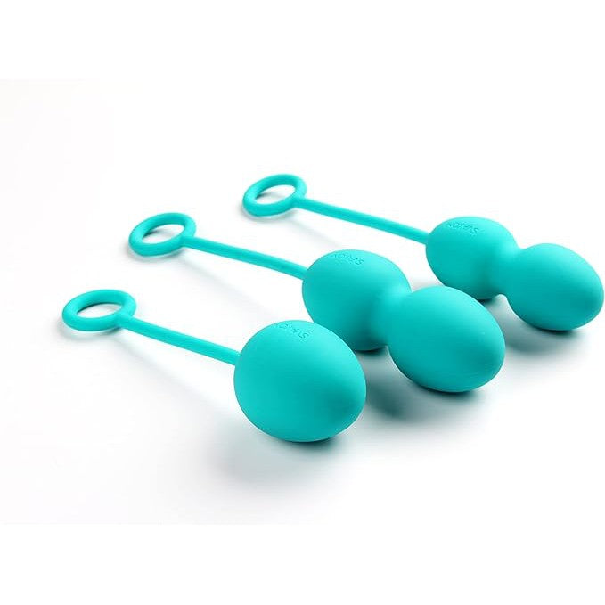 SVAKOM Nova Weighted Kegel Exercise Ball Set - Turquoise (3 Pack)