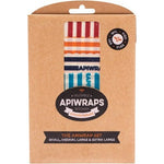 Apiwraps Reusable Beeswax Wraps - The Apiwrap Set (4 Pack - S, M, L, XL)