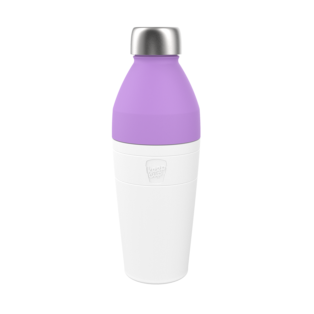 KeepCup Helix Reusable Thermal Bottle & Cup - Large 660ml/22oz Twilight (Lilac/White)