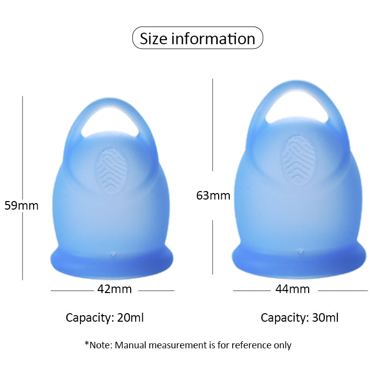 FOLIO Reusable Menstrual Cup with Loop Stem - Blue