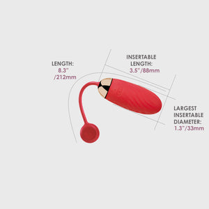 SVAKOM Ella Wearable Bullet Vibrator - Red (App Controlled)