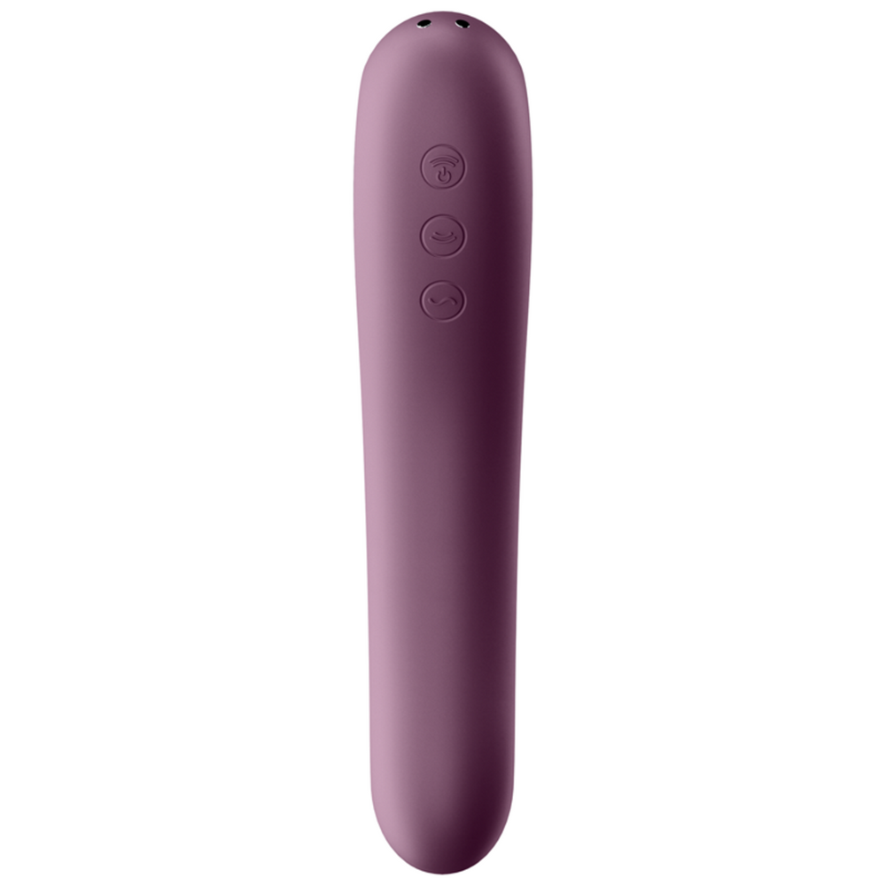 SATISFYER Dual Kiss Air Pulse & G-Spot Massager - Wine Red