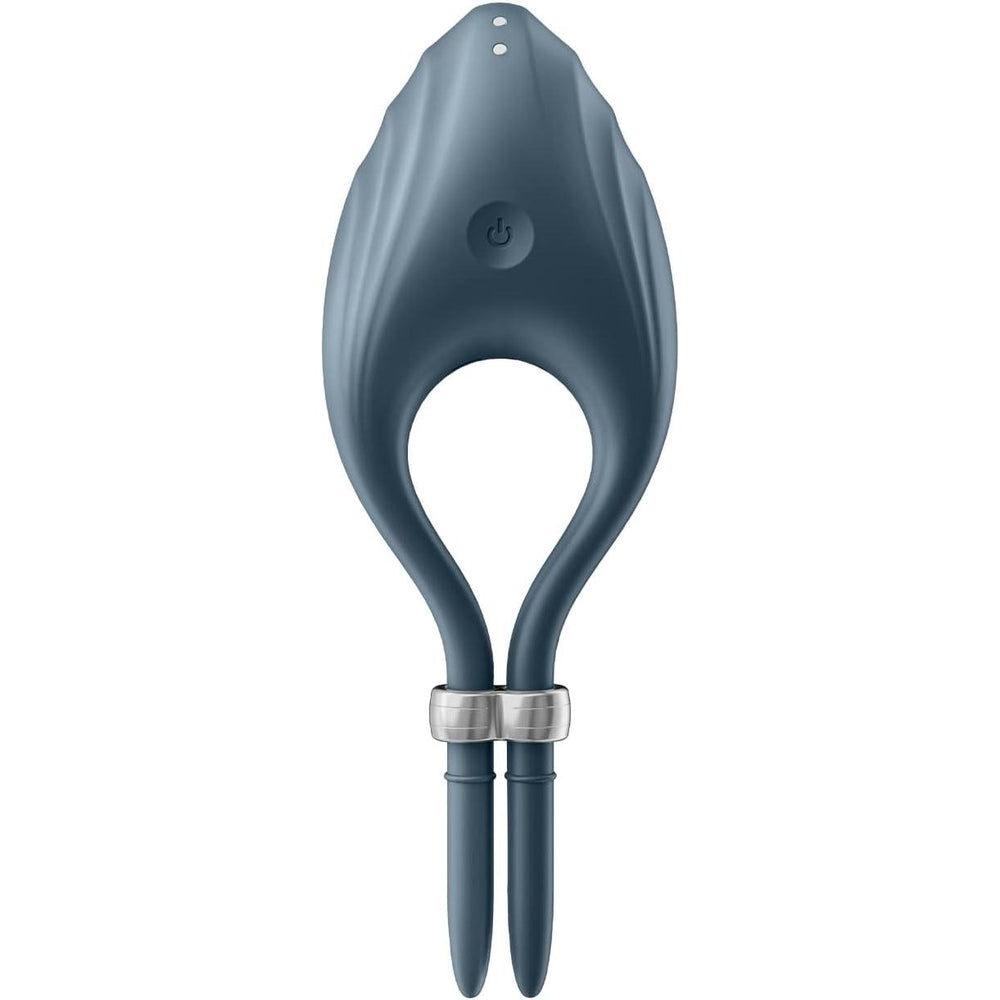SATISFYER Duelist Vibrating Adjustable Lasso Ring - Blue
