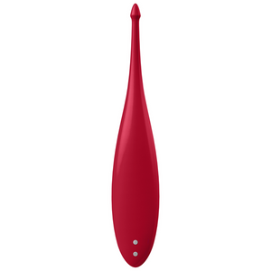 SATISFYER Twirling Fun Spot Finger Massager - Poppy Red