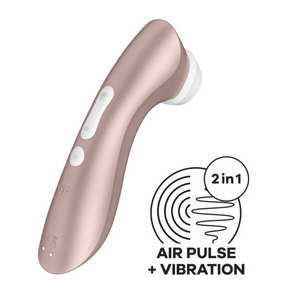 SATISFYER Pro 2 Plus Air Pulse Clitoral Stimulator & Vibrator - Rose Gold