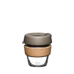 KeepCup Reusable Coffee Cup - Brew Glass & Cork - Extra Small 6oz Taupe (Latte)