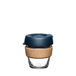 KeepCup Reusable Coffee Cup - Brew Glass & Cork - Extra Small 6oz Blue (Spruce)