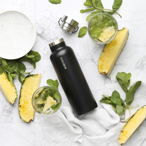 Insulated Stainless Steel Bottle - Onyx Black (750ml)-out & about-MintEcoShop