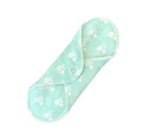 GLADRAGS Reusable Organic Cloth Pad - Panty Liner Plus (3 Pack) - Pedal Power (Green)