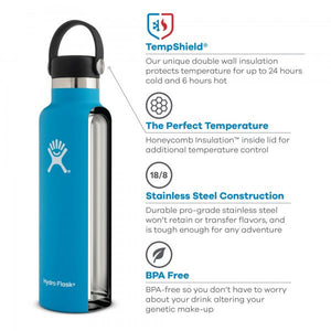 Hydro Flask Insulated Stainless Steel Drink Bottle (621ml) - Standard Mouth Sunflower