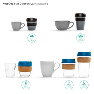 KeepCup Reusable Coffee Cup - Brew Glass & Cork - Extra Small 6oz Orange (Daybreak)