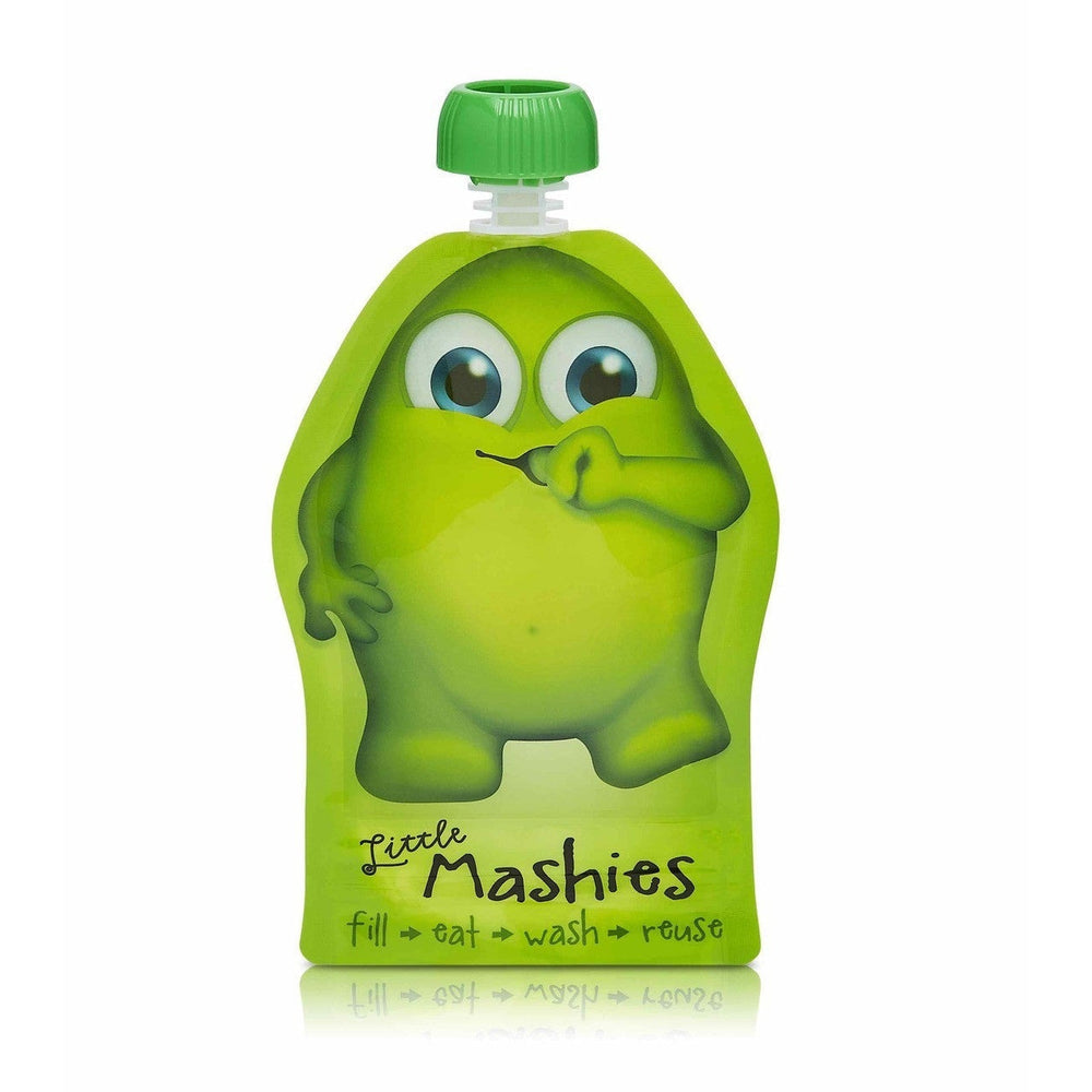 Little Mashies Reusable Squeeze Food Pouch - Green (2 Pack)