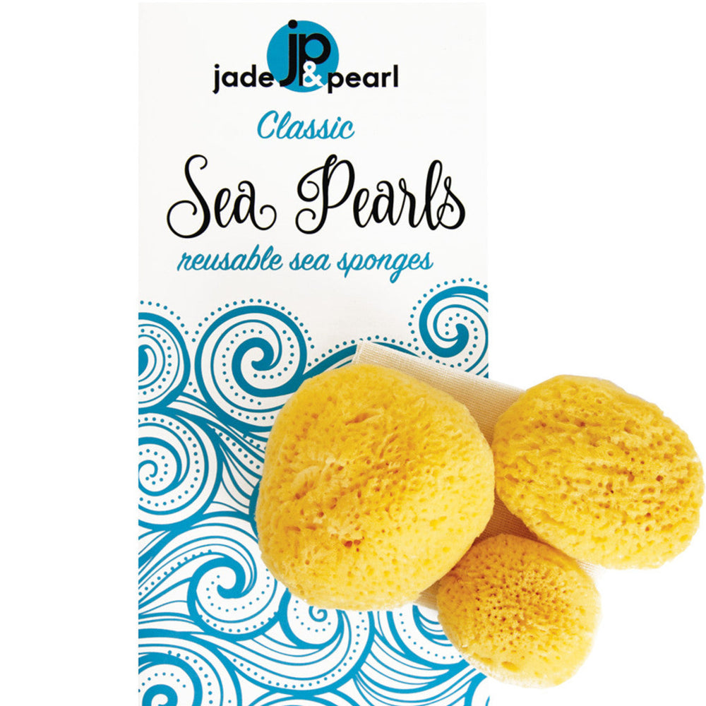 Jade & Pearl Reusable Sea Pearl Classic Menstrual Sponge - Multi Size (3 Pack)