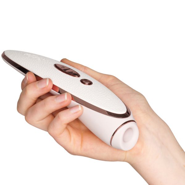 SATISFYER Luxury Air Pulse Stimulator + Vibrator -  Prêt-à-porter - White and Rose Gold