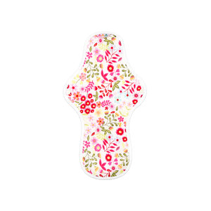 Hannah Reusable Cloth Pad - Ultra Overnight - Flower Garden Pink (1 Pad)
