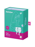 Satisfyer Menstrual Cup with Mermaid Stem - Light Blue (2 Pack)
