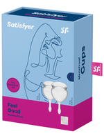 Satisfyer Menstrual Cup with Tab Stem - Clear (2 Pack)
