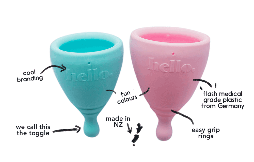 HELLO Menstrual Cup Double Box - S Lilac + M Blue